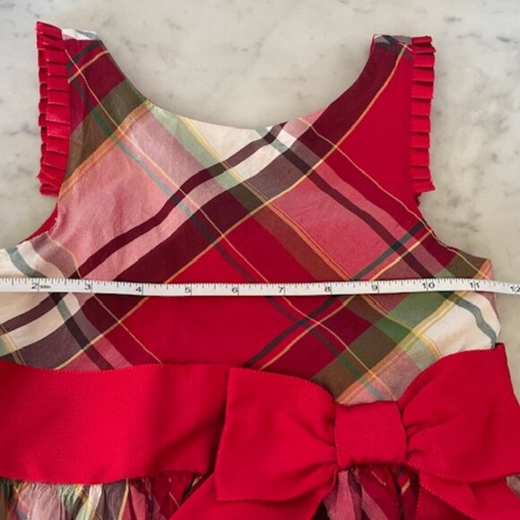 JANIE AND JACK Collections Crimson Plaid Plaid Silk Dress 5 - Picture 15 of 16